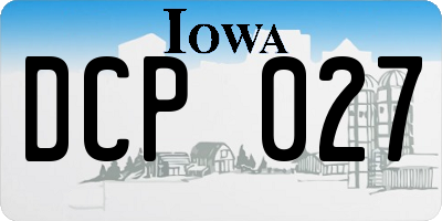IA license plate DCP027