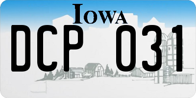 IA license plate DCP031