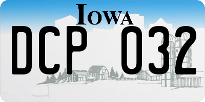 IA license plate DCP032