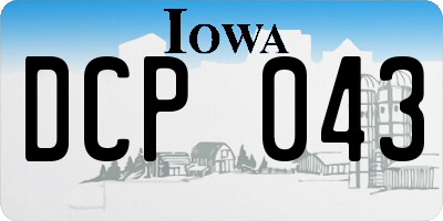 IA license plate DCP043