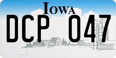 IA license plate DCP047