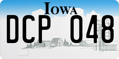 IA license plate DCP048