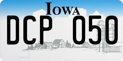 IA license plate DCP050