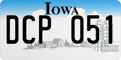 IA license plate DCP051