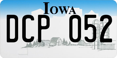 IA license plate DCP052