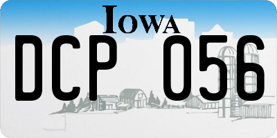 IA license plate DCP056