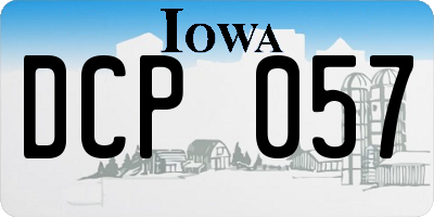 IA license plate DCP057