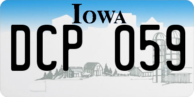 IA license plate DCP059