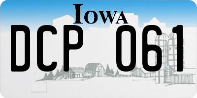 IA license plate DCP061