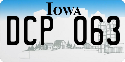 IA license plate DCP063