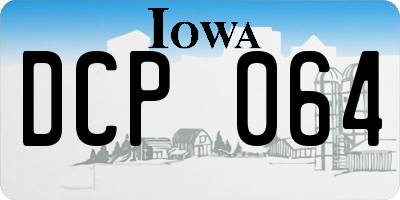 IA license plate DCP064
