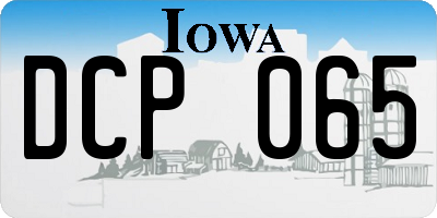 IA license plate DCP065