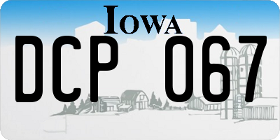 IA license plate DCP067