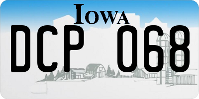IA license plate DCP068