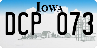 IA license plate DCP073