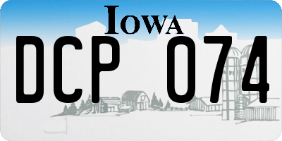 IA license plate DCP074