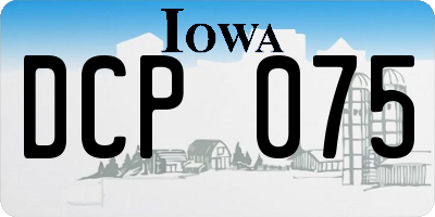 IA license plate DCP075