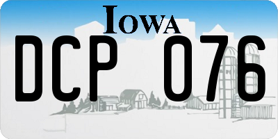 IA license plate DCP076