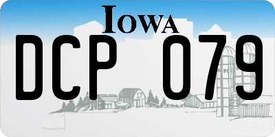 IA license plate DCP079