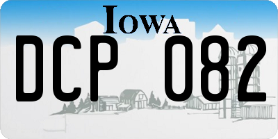 IA license plate DCP082