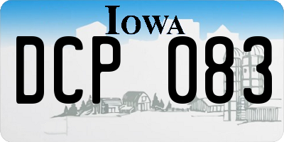 IA license plate DCP083