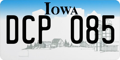 IA license plate DCP085