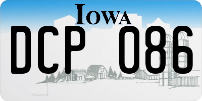 IA license plate DCP086