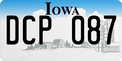 IA license plate DCP087