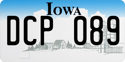 IA license plate DCP089