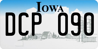 IA license plate DCP090