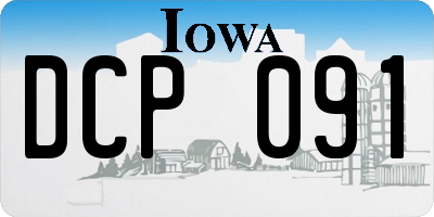IA license plate DCP091