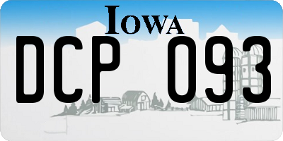 IA license plate DCP093
