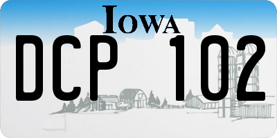 IA license plate DCP102