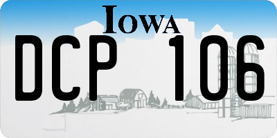 IA license plate DCP106