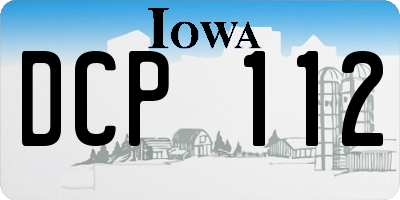 IA license plate DCP112