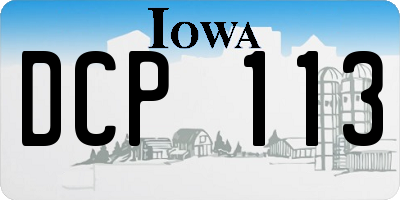 IA license plate DCP113