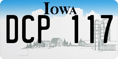 IA license plate DCP117