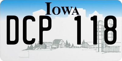 IA license plate DCP118