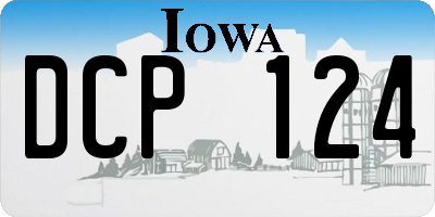 IA license plate DCP124