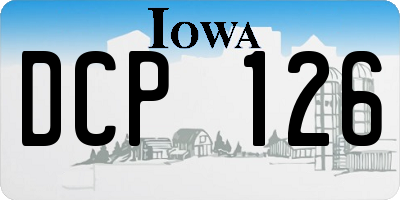 IA license plate DCP126