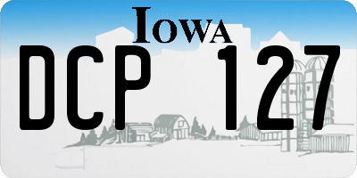 IA license plate DCP127