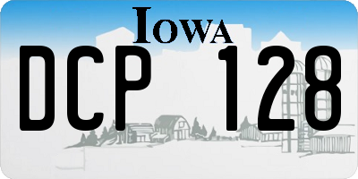 IA license plate DCP128