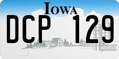 IA license plate DCP129