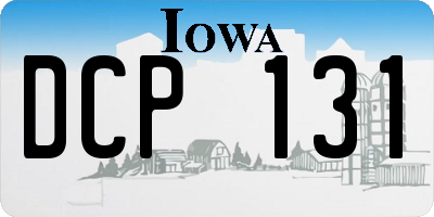 IA license plate DCP131