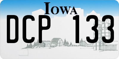 IA license plate DCP133