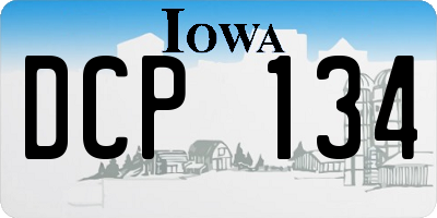 IA license plate DCP134
