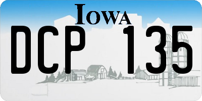 IA license plate DCP135