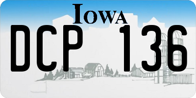 IA license plate DCP136