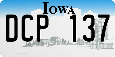 IA license plate DCP137
