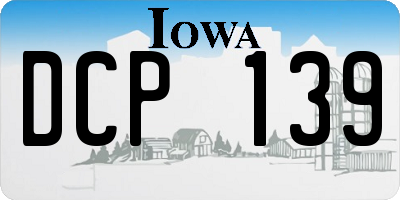 IA license plate DCP139